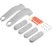 1set Front Fork Cover With Wheel Cover Hub Cap Protective Shells for Xiaomi M365 Electric Scooter Reflective Stickers Fork Parts