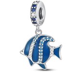 Summer 925 Silver Color Shell Pearl Fishtail Luminous Ocean Series Charms Beads Fit Pandora 925 Original Bracelets DIY Jewelry