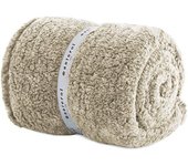 Manterol - Manta plaid de sofá borreguito liso con tejido de sherpa extra suave, cálido y mullido, ideal para sofá o pie de cama.