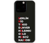 Funda compatible con iPhone 13 Pro - Profesor Rojo Fondo Negro
