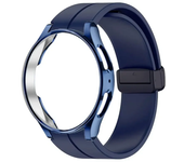 Original Silicone Strap For Samsung Watch 5/4 40 44mm Watch 5 Pro 45mm Magnetic Buckle Band+Case Galaxy Watch 4 Classic 42 46mm