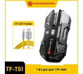 Choice TRANSFORMERS TF-T51 Bluetooth 5.4 Gaming Headsets Stereo Sound Wireless Earphones LED Display AI Translator Headphones