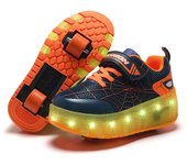 YUNICUS Rollers Skate Shoes For Boy Girls Led Usb Charging Roller Shoes Glowing Light Up Luminous Sneakers With Wheels Shoes