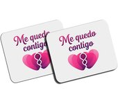 MERCHANDMANIA Pack 2 AlfombrillaS Grandes frase motivadora aniversario novios amor te quiero mousepad raton