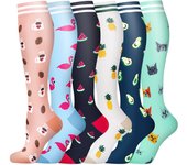 6Pairs New Compression Stocking 20-30Mmhg Knee High Sports socks Fit Medical Varicose Veins Pregnant  Edema Diabetes Circulation