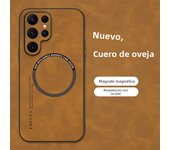 Sheepskin Vintage Magnetic Leather Soft Phone Case Cover for Samsung Galaxy S24 Ultra S20 S21 S22 S23 FE Note 20 Ultra 10 Plus