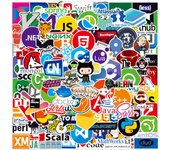 10/30/50/100PCS Funny Geek Java Programming Stickers Classic Toy Skateboard Motorcycle Laptop Luggage Joke Waterproof Sticker