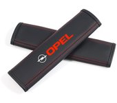 Car Seat Belt Nappa Leather Safety Belt Shoulder Covers For Opel Astra K H G J Zafira B Corsa C D Insignia Signum Vectra Car