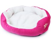 Cama para mascotas para Gatos y Perros Pequeños y medianos, canasto con Juguetes Redondo U ovalado en forma de donut, Cama nest para mascotas, Azul, 50x40