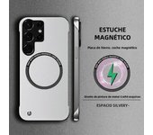 Magnetic Metal Painting Ultra Thin Frameless Phone Case For Samsung Galaxy S22 S21 FE Plus Note 20 Ultra Wireless Charging Cover