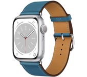 Correa de Piel para Apple Watch 49mm 46mm 45mm 44mm 42mm 41mm 40mm 38mm iWatch Series 10 9 8 7 6 5 4 3 2 1 SE Ultra 2 Pulsera de Cuero Suave Hebilla Cuadrada para Reloj Apple