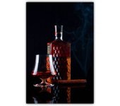 Fashion Bar Restaurant Wall Art Wine Glass Canvas Painting Whisky Bottle Cigar Aesthetic Poster for Living Room Home Decor