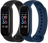 CorreasdeSmartwatches Correa Compatible con Xiaomi Mi Band 5/6, Pulseras de Repuesto de Silicona Elegante Clásica y Colorida para Amazfit Band 5.