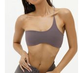 Top Deportivo Mujer con Alfadillas-Sujetador Deportivo con Diseño Curvo para Yoga y Running