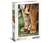 Puzle 500 piezas Tigre de Bengala con su madre de Clementoni