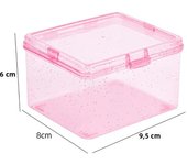 New Transparent Plastic Storage Box Photocards Small Card Storage Box Desk Organizer Box Classification Box Stationery