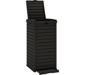 vidaXL Cubo de basura de exterior polipropileno 41x41x86 cm Color Negro,  Marrón, y mas