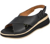 Shoes Sandalias Planas marca Oh! My Sandals para mujer en color negro