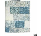Mantel Loneta Antimanchas Azulejo 140 x 180 cm Azul (6 Unidades)