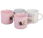 WANDERLUST DECO Juego de Tazas de Desayuno | Elegante Diseño - 370cc