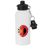 MERCHANDMANIA BIDON DEPORTIVO 600 ML ACERO INOXIDABLE CON CHUPON monstruo galletas divertido peludo rojo serie niños botella escolar deporte bicicleta