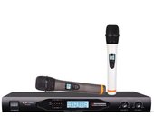 BVC Sistema Profesional de Microfonos Inalámbricos UHF At-8000 | Kit de 2 Micrófonos