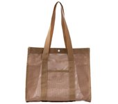 Large-Capacity Mesh Beach Handbag Drawstring Lightweight Beach Toy Baskets Multi-purpose with Handle Portable Bath Storage Bag