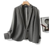 Women's knitted small suit 2024 new suit coat ladies' suit small children's autumn wear