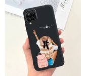 For Funda Samsung Galaxy A12 Ultra Thim Sofu-Touch Matte Liquid Silicone Soft Bumper cover on samsung a12 a125f a 12 galaxy case