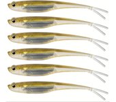 5/6 PCS Señuelo De Pesca Flotante Artificial, Cebo Suave Wobbler De Cola Bifurcada Biónica, Aparejos De Pesca Para Agua Salada
