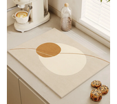 Estera de secado de vajilla, almohadilla de drenaje suave, antideslizante, súper absorbente, resistente al desgaste, tapete para máquina de café, mesa de cocina, decoración de patio