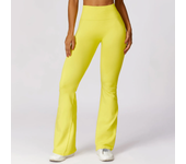 Women's Seamless Yoga Flare Pants Sportswear Tummy Control High Waist Full Length Bubble Butt Casual Sports Fitness Gym Pants