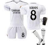 Real Madrid 2024/25 Official Replica Home Jersey Set -  For Adult/kids - With Shirts + shorts + socks + pad