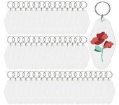 50pcs Blank Motel Keychain Bulk With Key Rings,hotel Keychains Key Tag For Vinyl Diy Crafts Keychain And Luggage Tag B