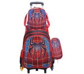 Troilley-mochila escolar con ruedas para niños, bolsa de almuerzo, mochila escolar