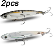 2pcs VIB Lures Kit 20g 25g 30g Metal Jig Spinner Sinking Blade Vibetion Super Hook Pesca Fishing Tackle Box Spoon Baits Set