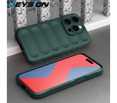 KEYSION Shockproof Case for iPhone 15 Pro Max 15 Plus Soft Silicone Anti-skid Phone Back Cover for iPhone 14 Plus 12 13 Pro Max
