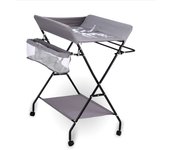 Folding Baby Changing Table, Baby Changer Care Station with Mat Mobile, for 0-1 Years Old Under 25 Kg, Gray