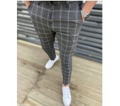 New Men's Checkered Casual Slim Fit Pants