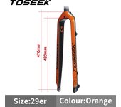 TOSEEK Carbon Fork 29 Straight Tube Bike Fork 560g Hard Carbon Mtb Fork 29 Front Fork For Bicycle