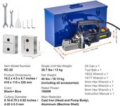SucceBuy Electric Hydraulic Rebar Cutter, Portable, High Power Steel, Building Scene, with Tool Case & Oil Can