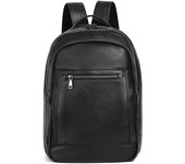 Mochila De piel auténtica 100% para hombre, morral para ordenador portátil de 14 pulgadas, de viaje, a la moda