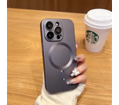 Luxury Magsafe Wireless Charge Phone Case For iPhone 16 15 14 13 12 11 Pro Max XR Soft Magnetic Black Shockproof Silicone Cover