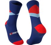 New Cycling Socks Bike Nurse Compression Road Bike Running Mtb Knee-high light blue
