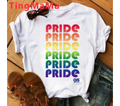Kawaii Love Is Love Lgbt T Shirt Men Funny Harajuku Rainbow Gay Pride T-shirt Love Wins Graphic Tees Hip Hop Tops Tshirt Male