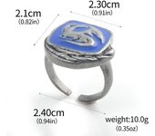 Anillo de juego Dark Souls  anillo de estilo Vintage de zafiro negro y rojo  anillos de Metal ajustables para mujeres y hombres  accesorios de joyería para disfraz  regalo