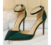 Sandalias De Novia Para Mujer Con Tacones Altos De 10 Cm Zapatos De Moda De Verano En Color Azul Verde Rosa Con Tiras Y Cierre De Tobillo Material De Seda Y Plataforma