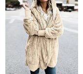 (Five Colours) Oversized Hooded Winter Jacket, Warm Fleece Jacket with Pockets