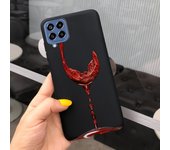 For Samsung Glaxy M33 5G Case SM-M336B Matte Soft Silicone Back Cover On Funda Samsung M33 M 33 Dinosaur Cute Cat Bumper Etui