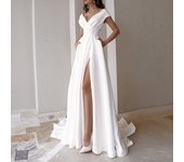 Vestido manga corta moda informal de verano para mujer, vestidos largos